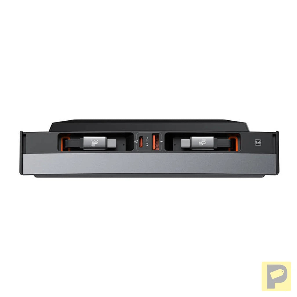 Hub Baseus T-Space with USB-C to USB-C cables for Tesla Cars (black)