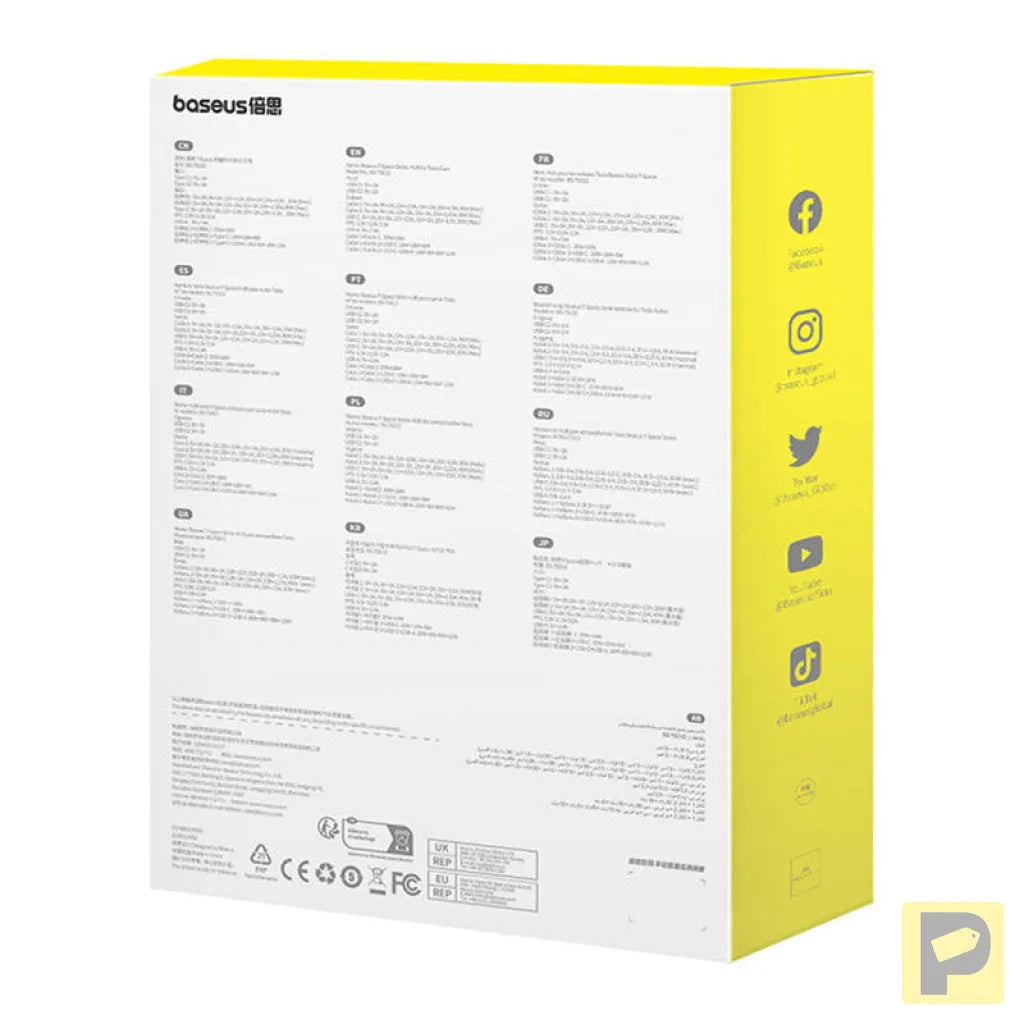 Hub Baseus T-Space with USB-C to lightning cables for Tesla Cars (black)