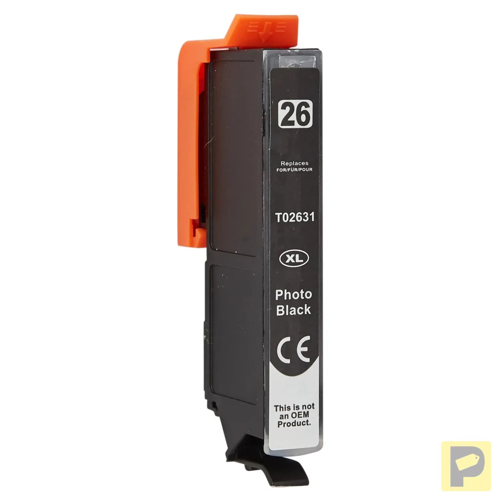 Ink for Epson | C13T26314010 / T2631 | black | 13 ml | bulk