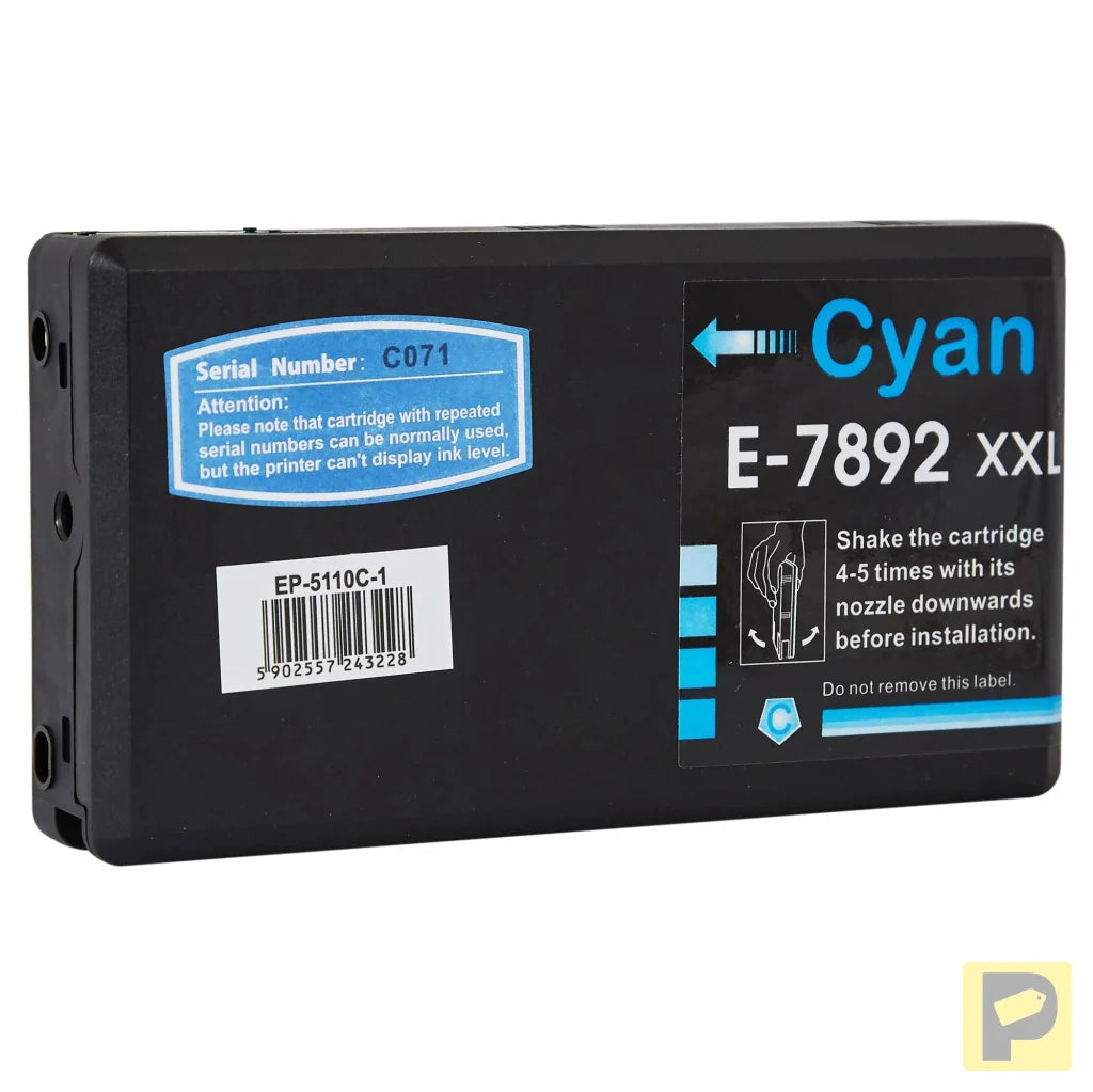 Ink for Epson | C13T789240 / T7892 | cyan | 36 ml | bulk