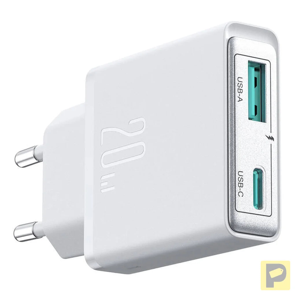 Joyroom mains charger JR-TCF14 (A+C) Super Slim 20W (white)