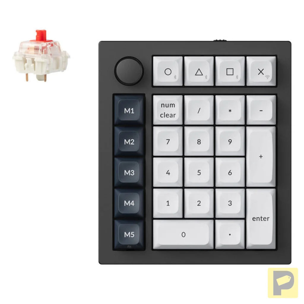 Keychron Q0 Max RGB Wireless Numeric Keyboard, Red Switch (Black) [Q0M-M1].