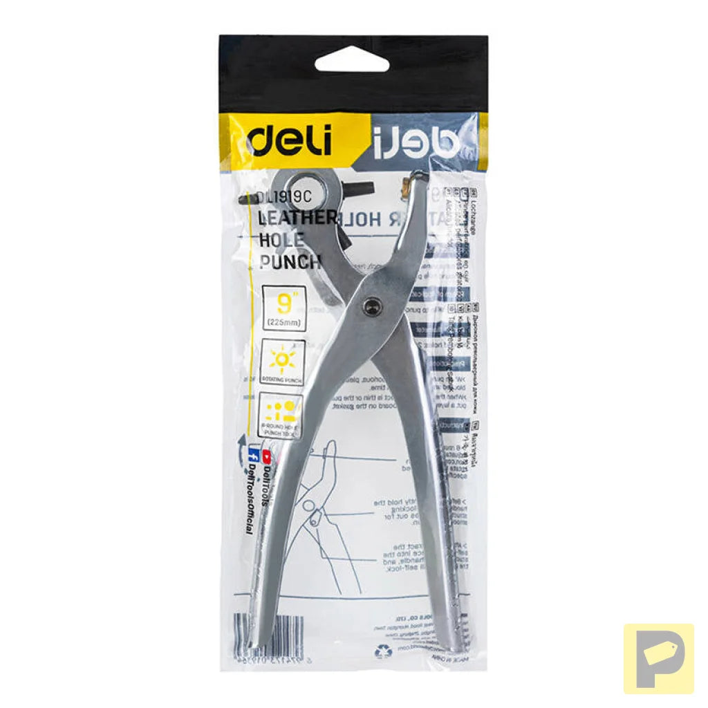 Leather Hole Punch 9" Deli Tools EDL1919C (silver)