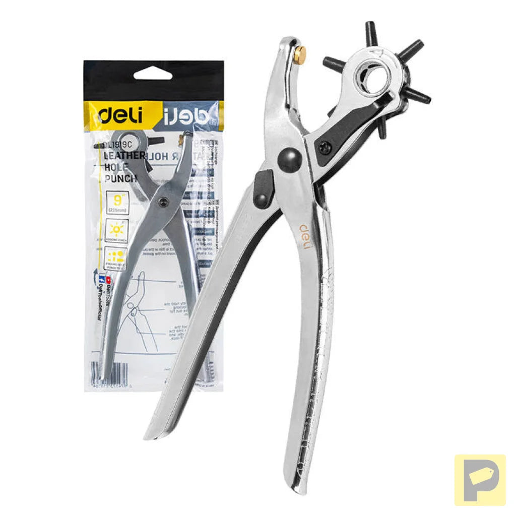 Leather Hole Punch 9" Deli Tools EDL1919C (silver)