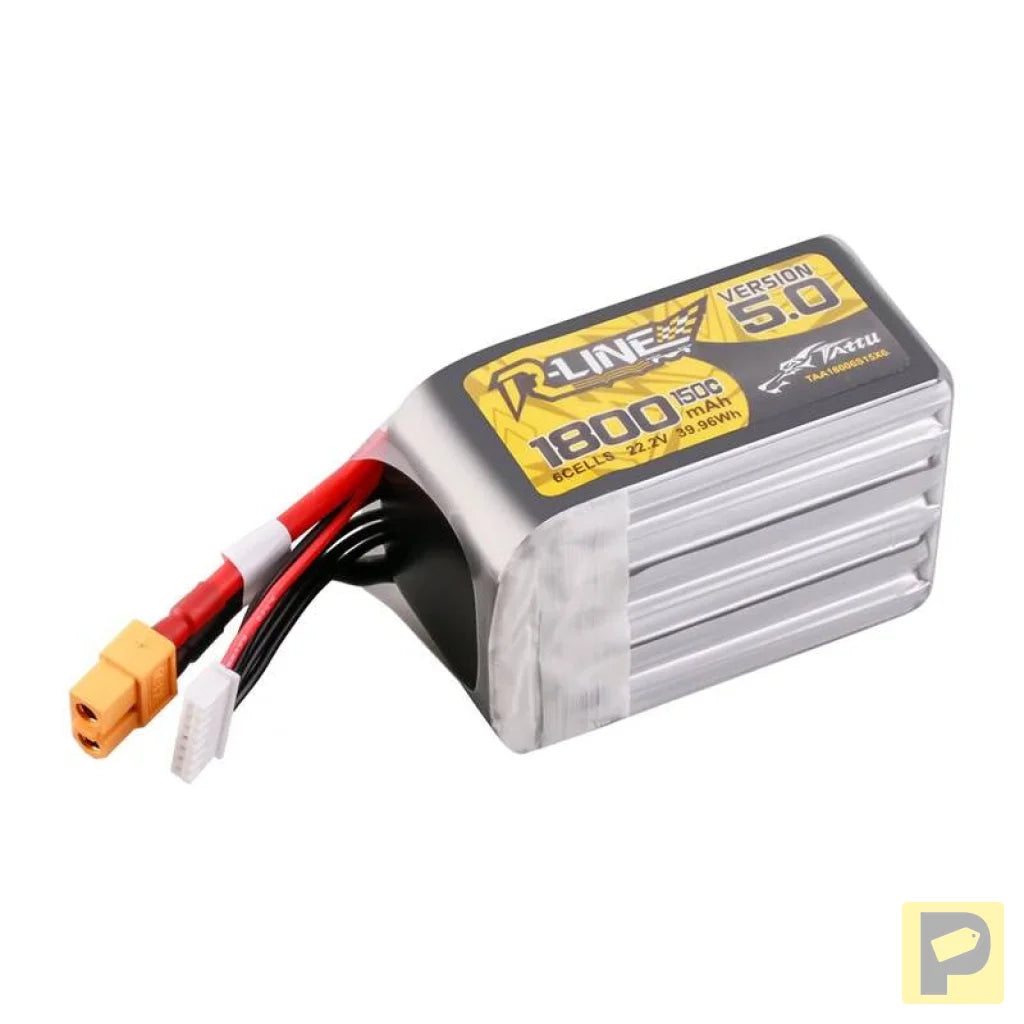 Lipo Tattu R-Line Version 5.0 1800mAh 22.2V 150C 6S battery with XT60 connector