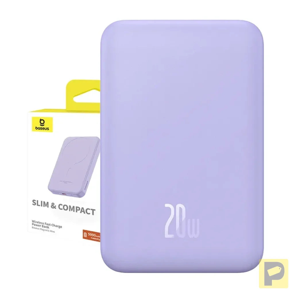 Magnetic Mini Powerbank Baseus 5000mAh 20W (purple)