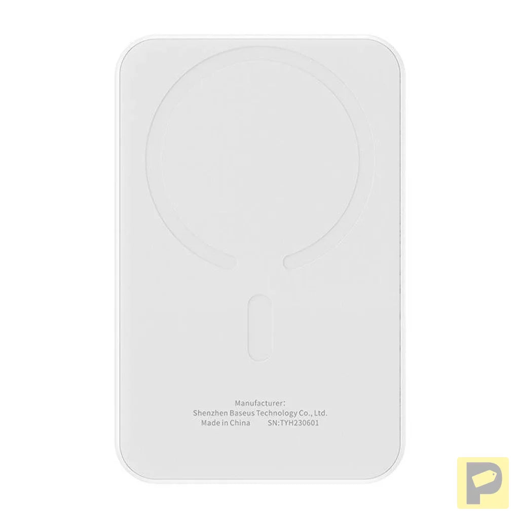 Magnetic Mini Powerbank Baseus 5000mAh, USB-C 20W (white)