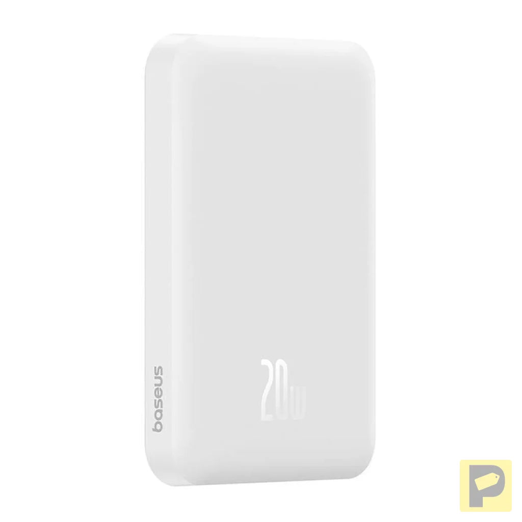 Magnetic Mini Powerbank Baseus 5000mAh, USB-C 20W (white)
