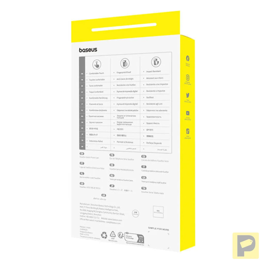 Magnetic Phone Case for iPhone 15 Plus Baseus Fauxther Series (Orange)