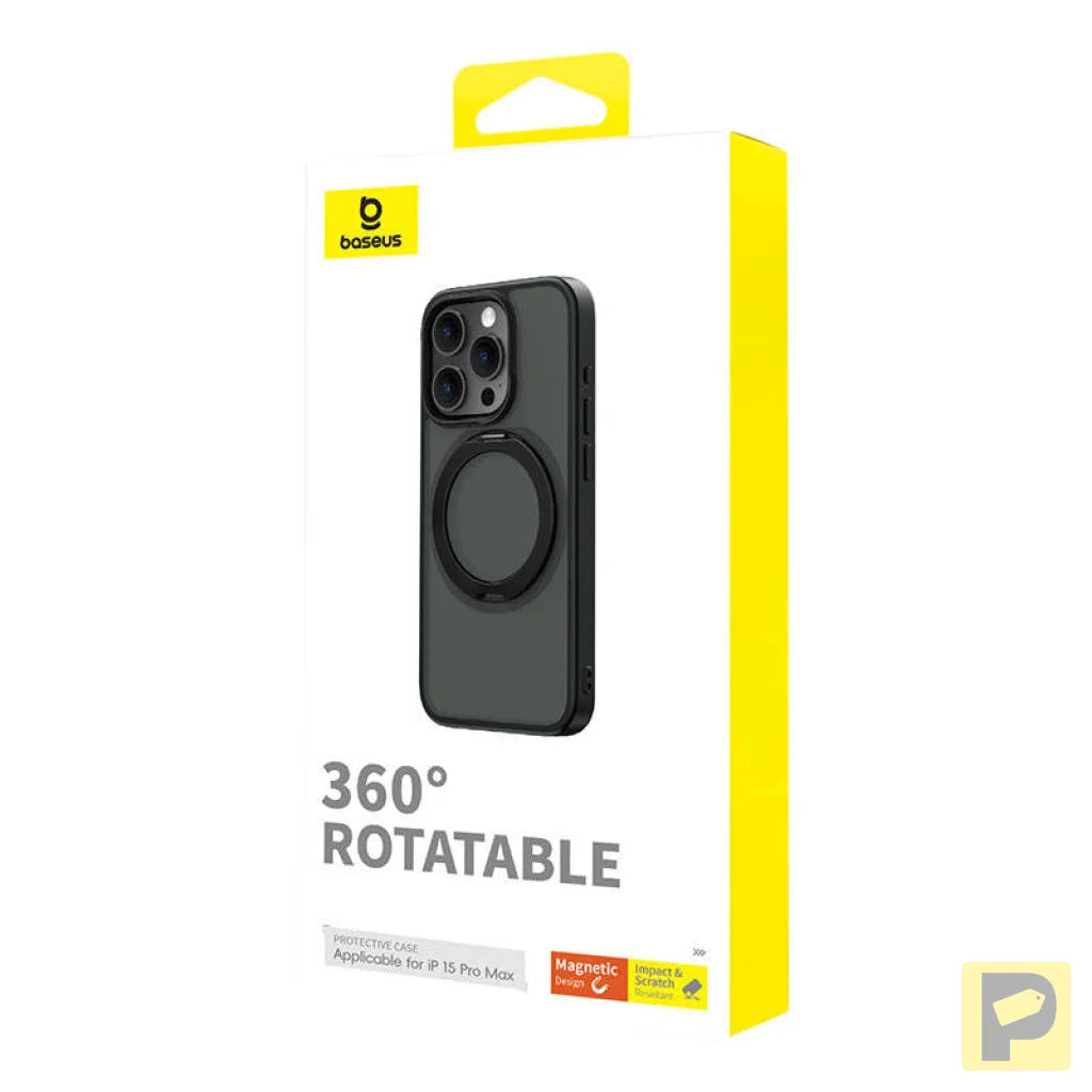 Magnetic Phone Case for iPhone 15 ProMax Baseus CyberLoop Series (Black)