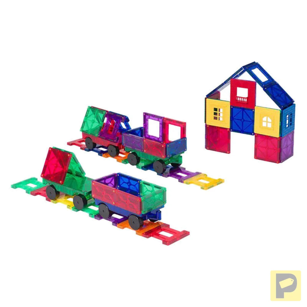 Magnetic tiles 3D Train Playmags 153 - 50 pcs set