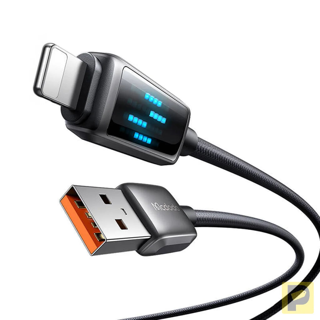Mcdodo CA-5250 USB-A to Lightning cable, LED display, 1.2m
