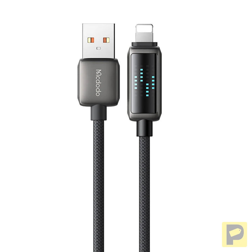 Mcdodo CA-5250 USB-A to Lightning cable, LED display, 1.2m
