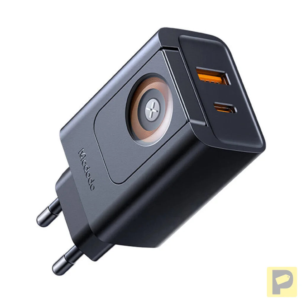 McDodo CH-3700 30W 2-in-1 USB-C+A Charger, black