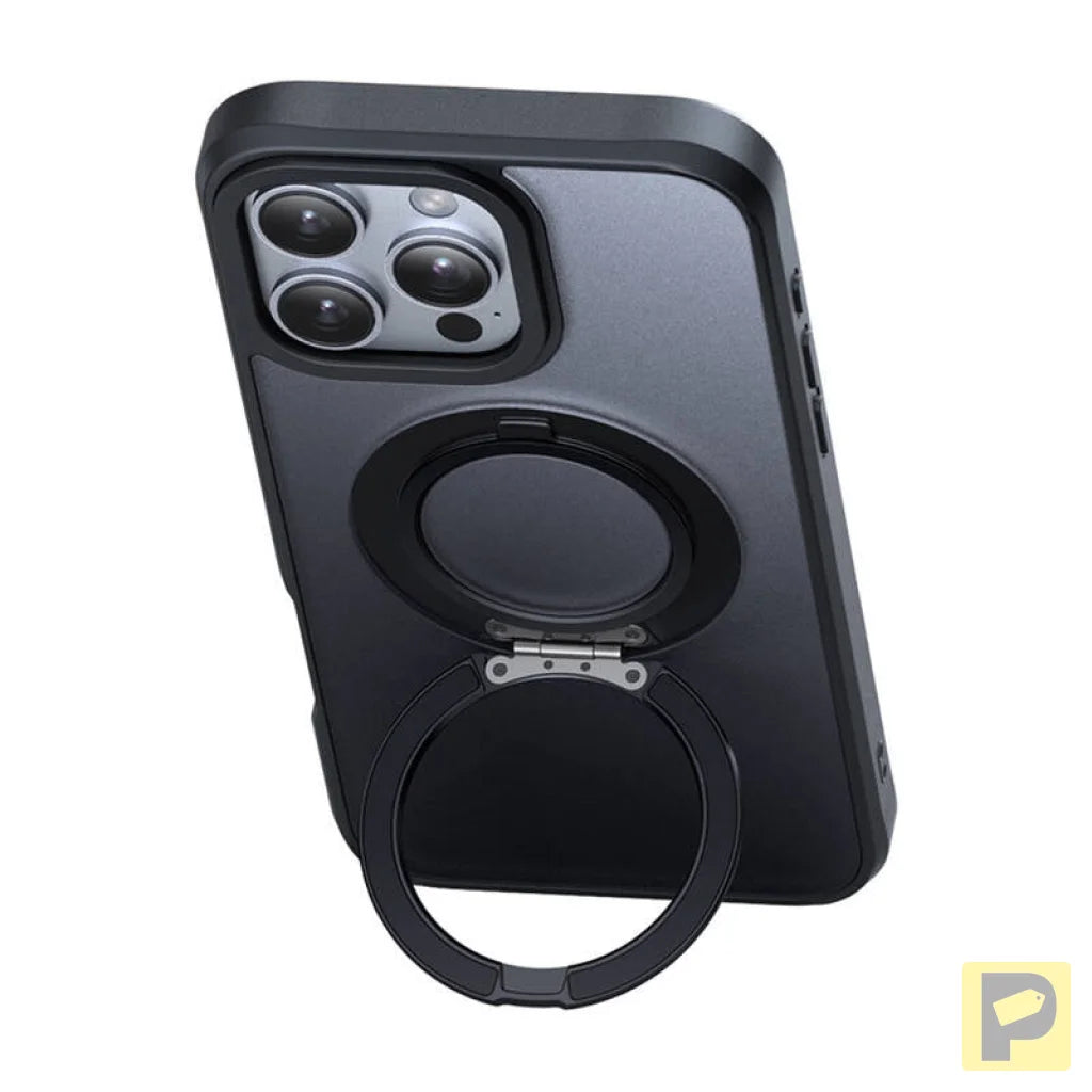 McDodo PC-4933 MagSafe case for iPhone 16 Pro Max with stand (black)