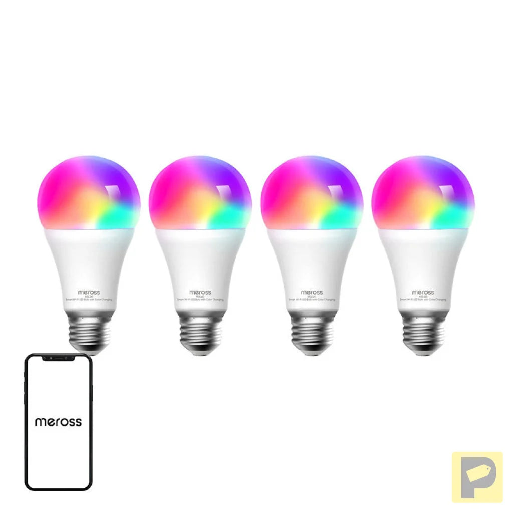 Meross MSL120 WiFi Smart LED Light Bulb (HomeKit) (four-pack)