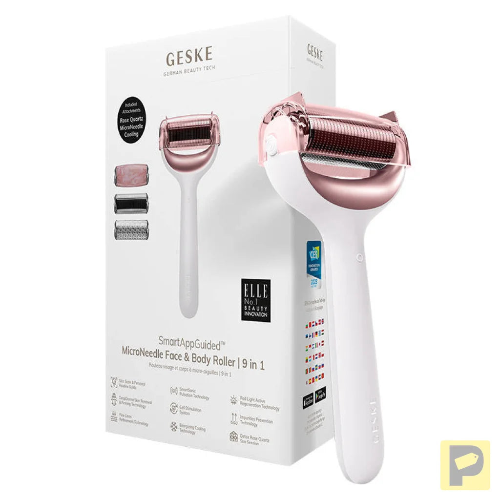 Micro Needle Face&Body Roller 9in1 Geske with APP (starlight)