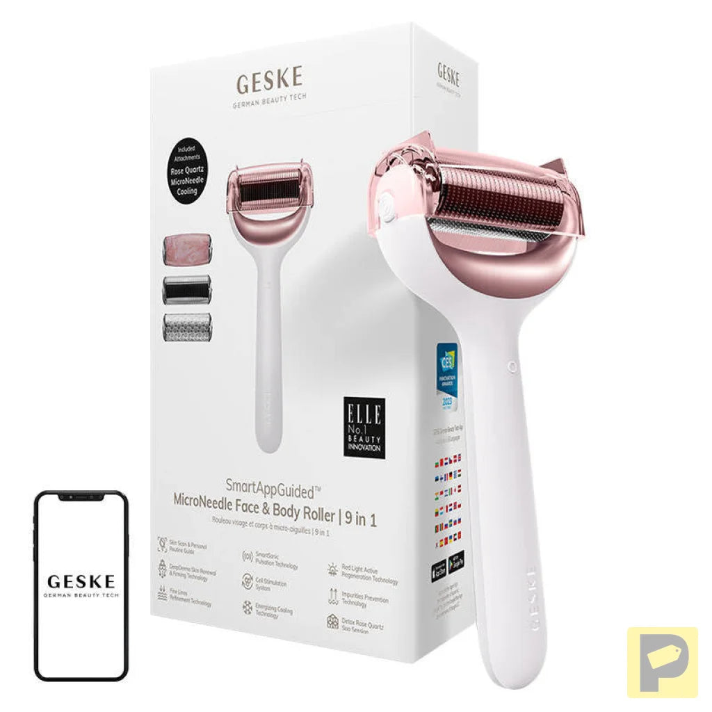 Micro Needle Face&Body Roller 9in1 Geske with APP (starlight)