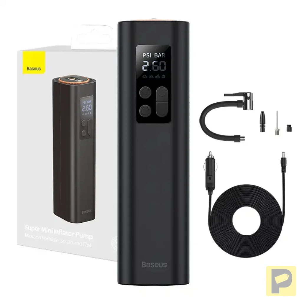 Mini car compressor Baseus (black)
