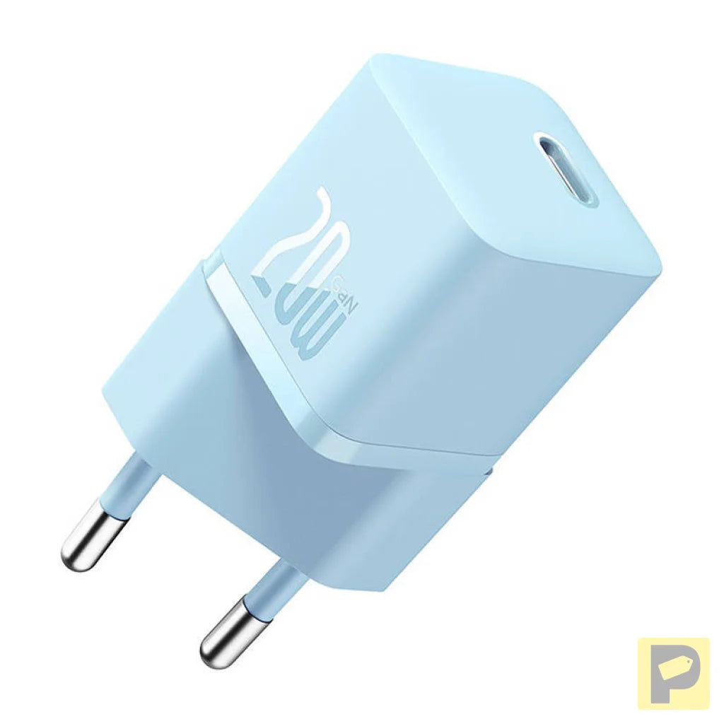 Mini wall charger Baseus GaN5 20W (blue)