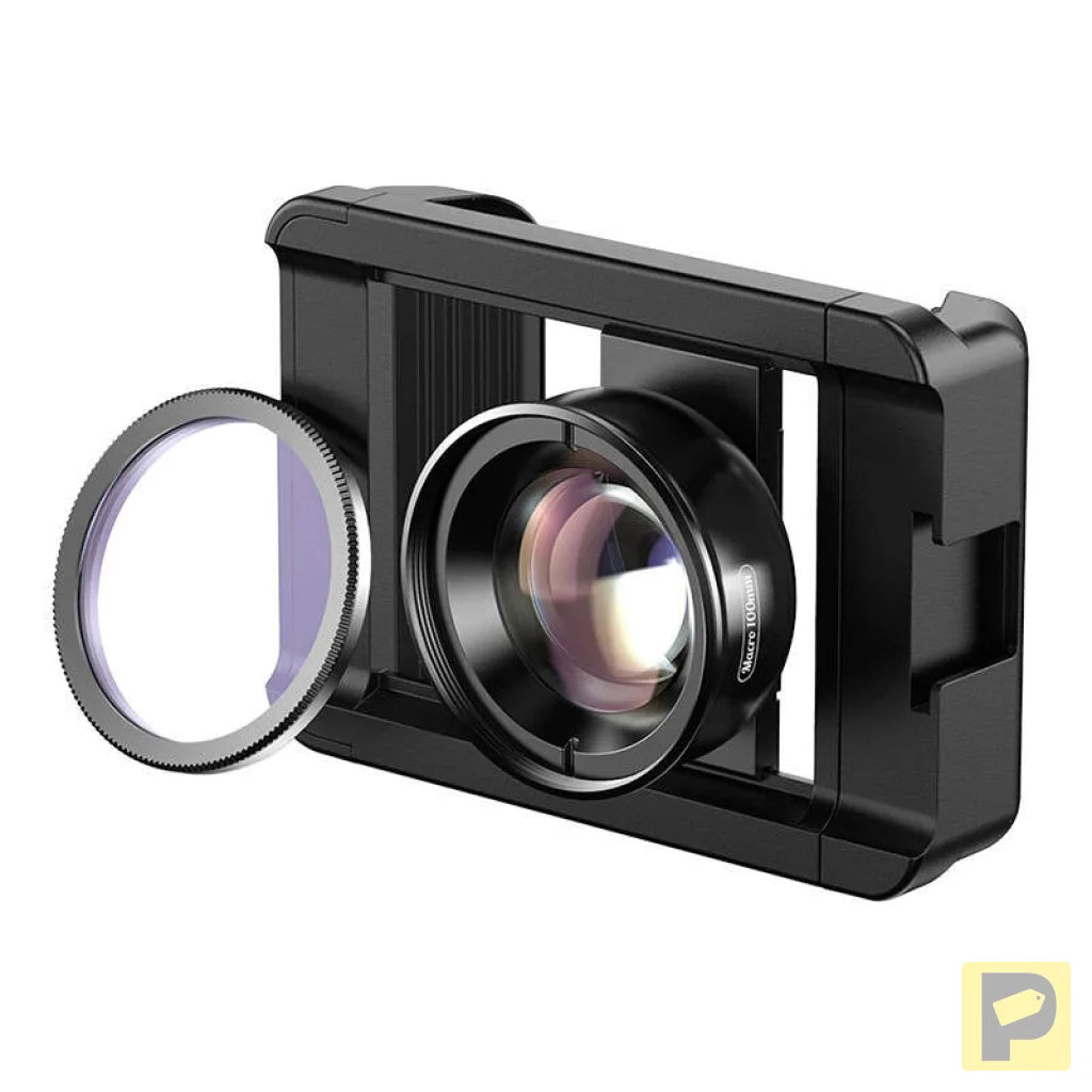 Mobile lens APEXEL APL-HB100CPL100mm macro with CPL (black)