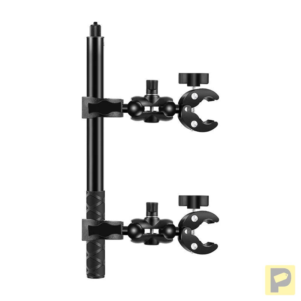 Motorcycle/bicycle mount PULUZ with two clamps and selfie stick 150 cm