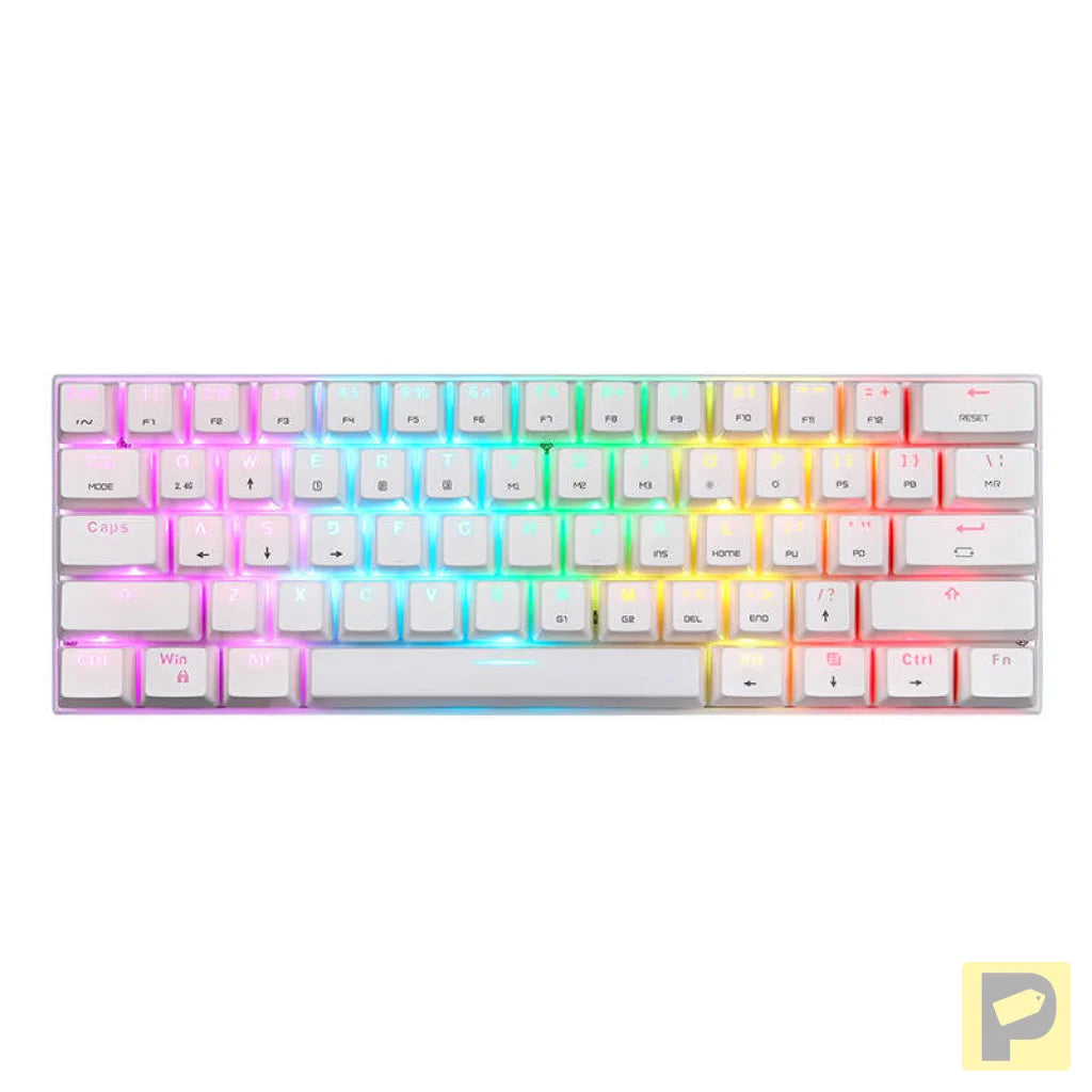 Motospeed SK62 Wireless Mechanical Keyboard White (blue switches)