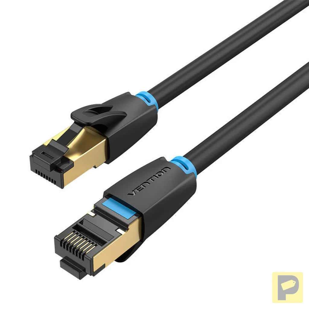 Network Cable CAT8 SFTP Vention IKABL RJ45 Ethernet 40Gbps 10m Black