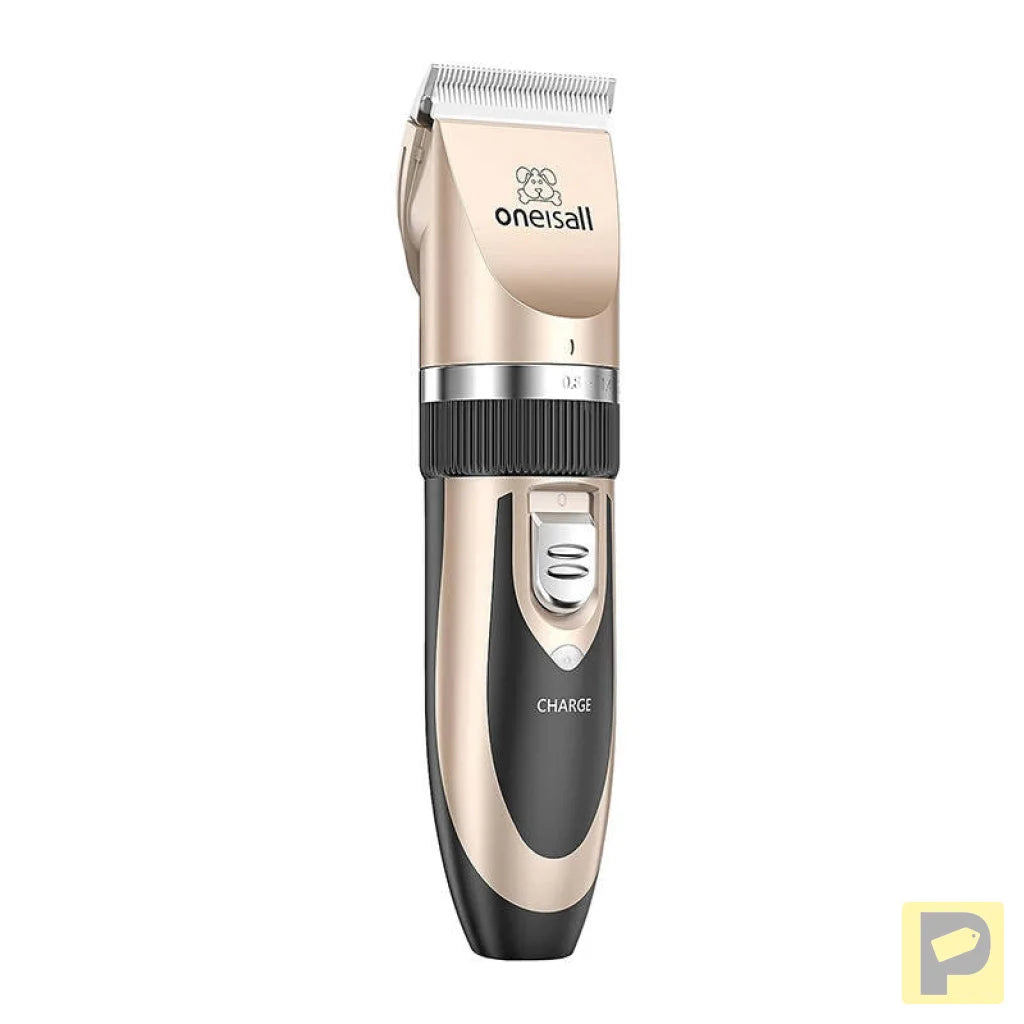 Oneisall P2 Pet Trimmer / Clippers + Scissors + Comb Set (Gold)
