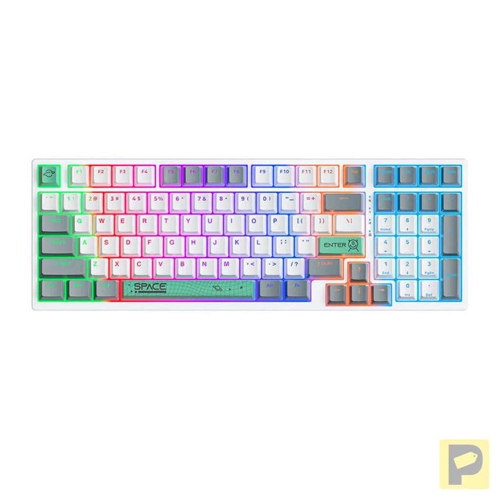 ONIKUMA G38 Wired Keyboard (98 keys) White (QWERTY)