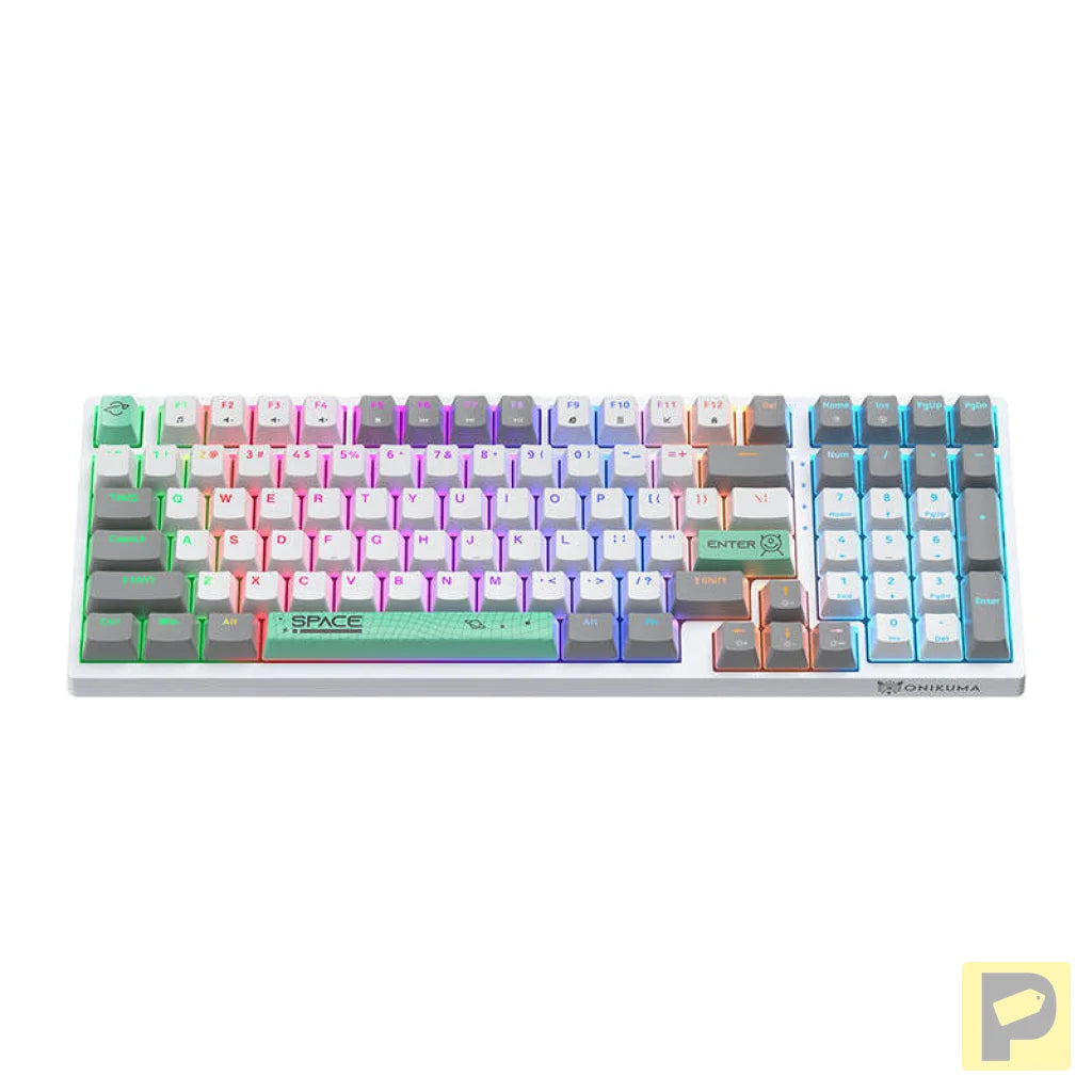 ONIKUMA G38 Wired Keyboard (98 keys) White (QWERTY)