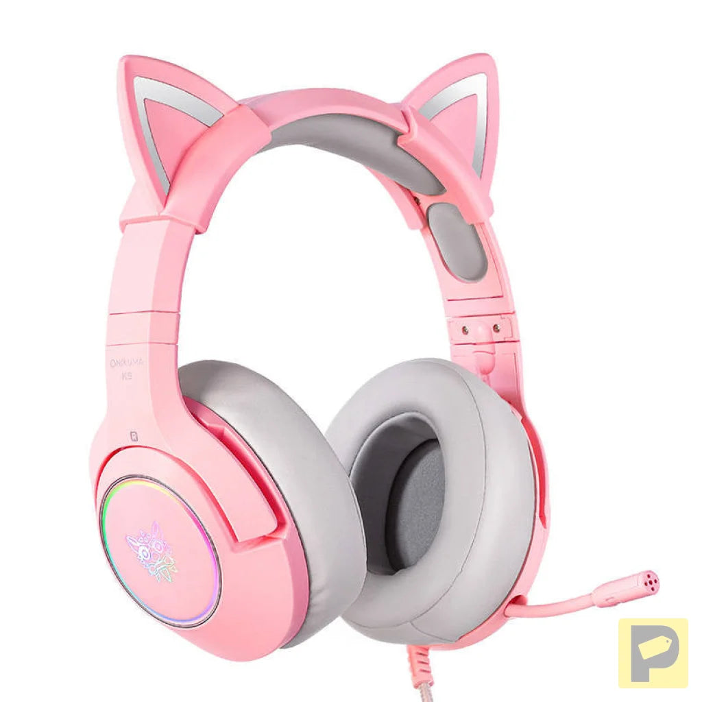 ONIKUMA K9 Pink RGB Gaming Headphones