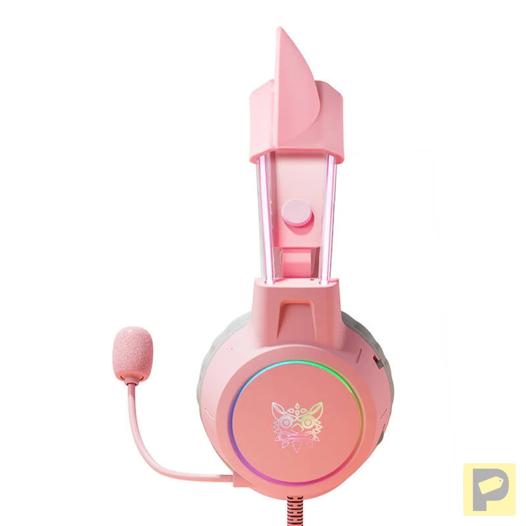 ONIKUMA X15Pro Gaming Headphones Pink/Cat Ears