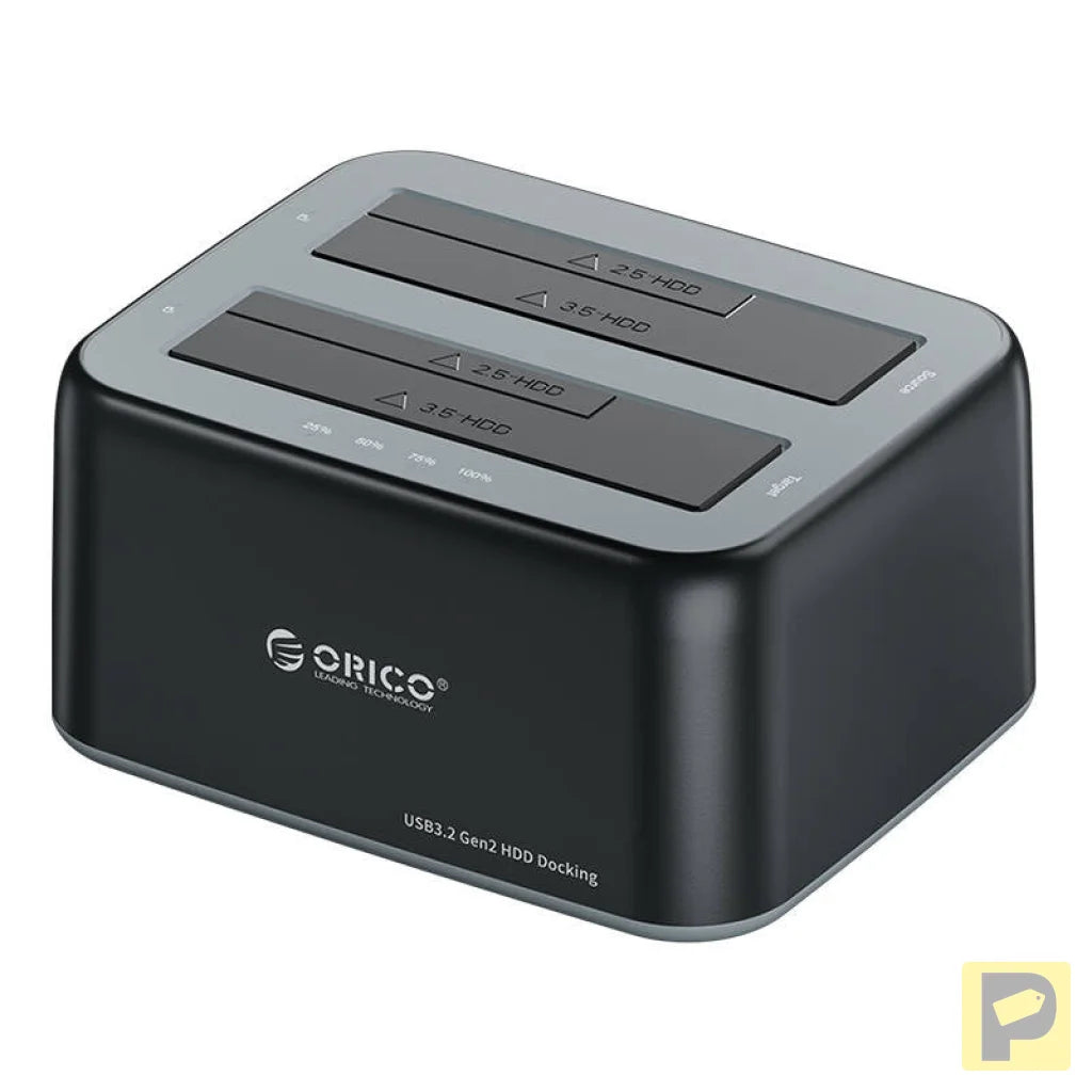 Orico docking station for 2.5" / 3.5" HDD / SSD, 5Gbps, USB-A to USB-B with cloning function (black)