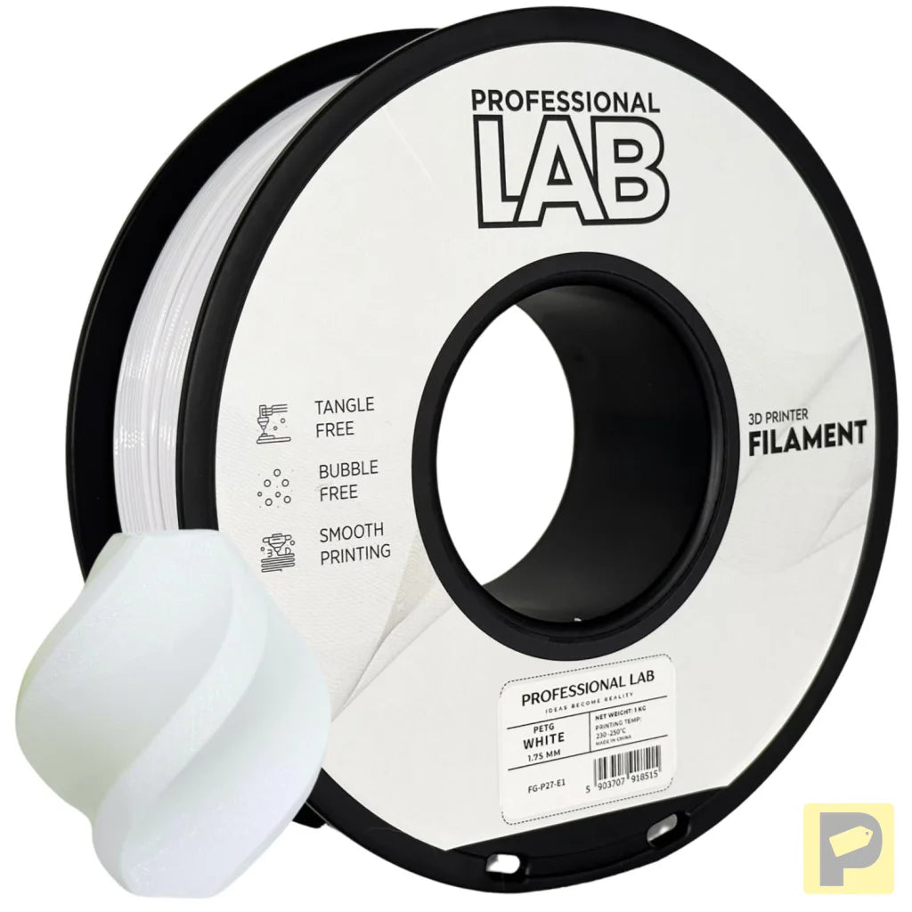 PETG combines the strength of ABS with the ease of PLA. It's slightly flexible, highly durable, and resistant to moisture and chemicals – great for functional and outdoor prints.