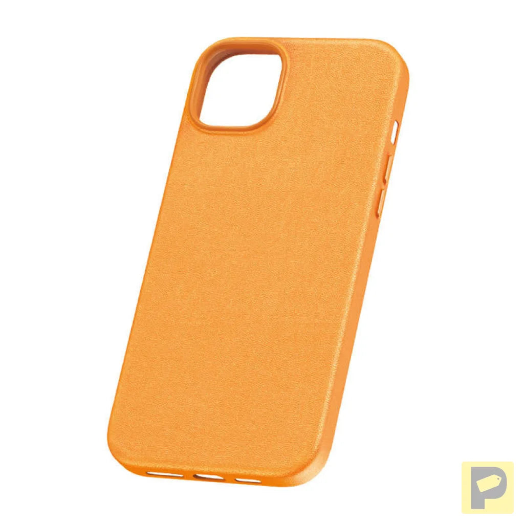 Phone Case for iPhone 15 Pro Baseus Fauxther Series (Orange)