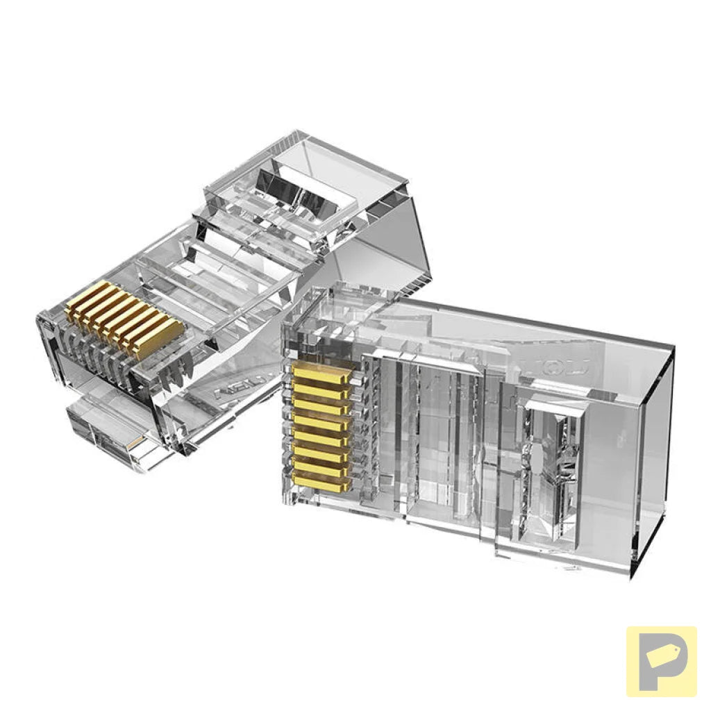 Plug RJ45 CAT6 UTP Connector Vention IDDR0-100 Transparent 100 pcs.