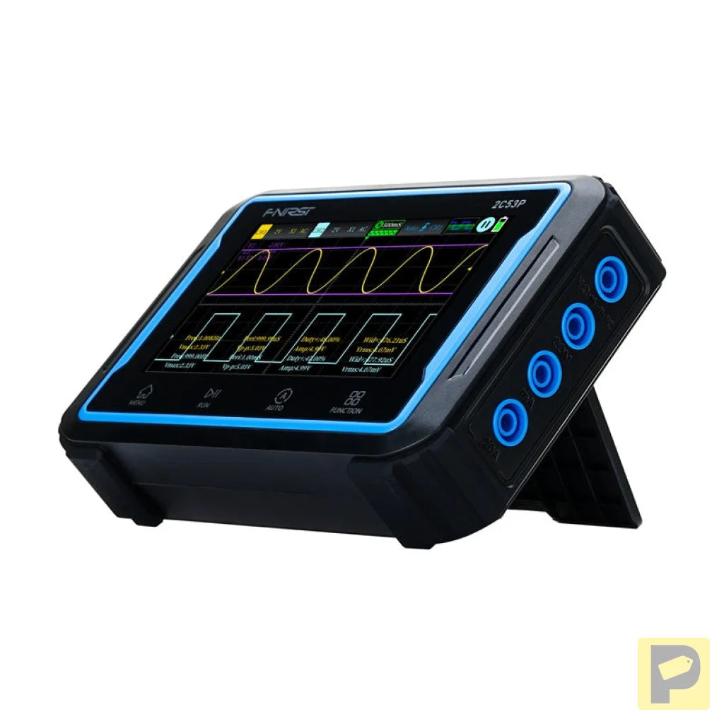 Portable 3-in-1 FNIRSI 2C53P 4.3" touchscreen oscilloscope