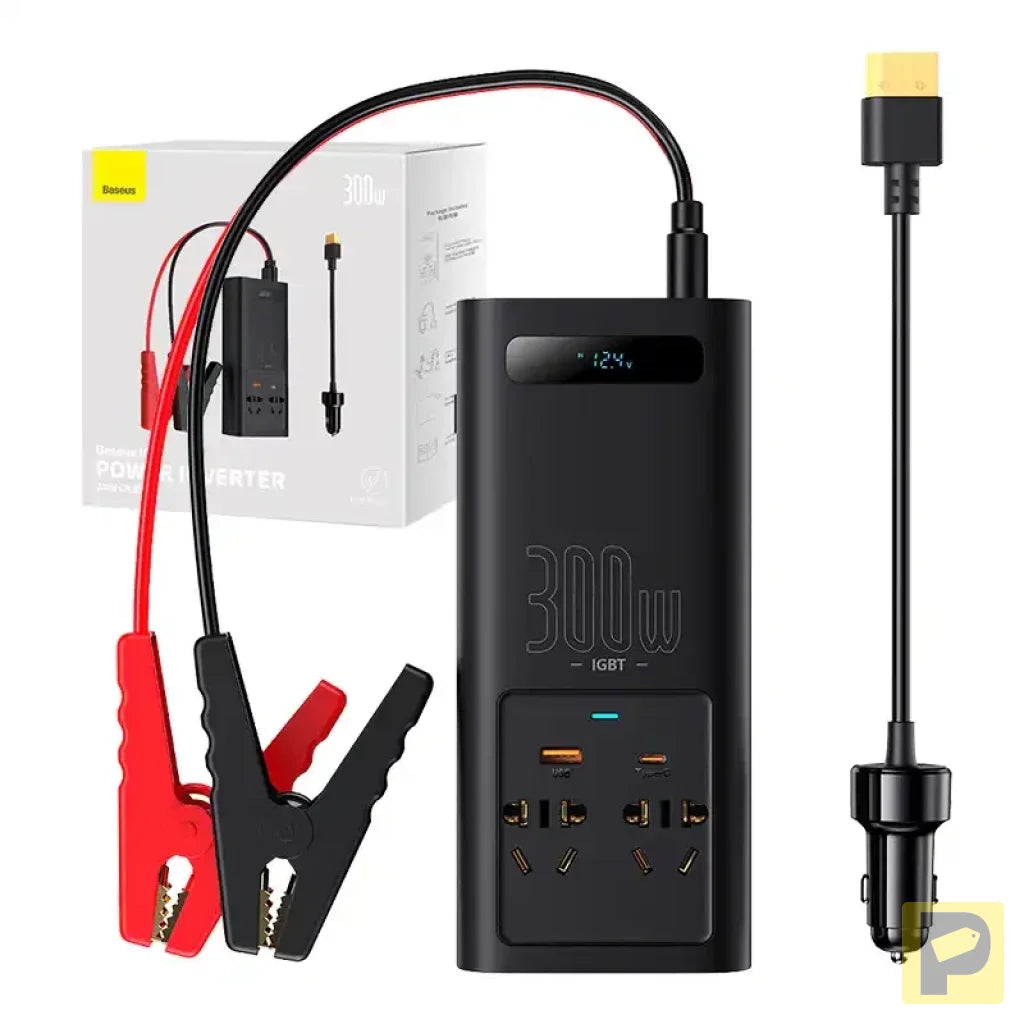 Power Inverter Baseus 300W (220V CN/EU) (black)
