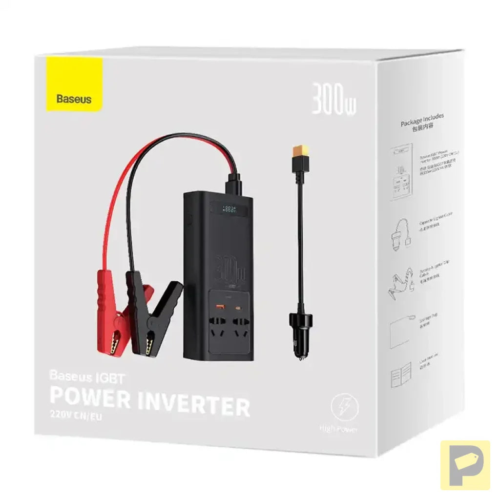 Power Inverter Baseus 300W (220V CN/EU) (black)