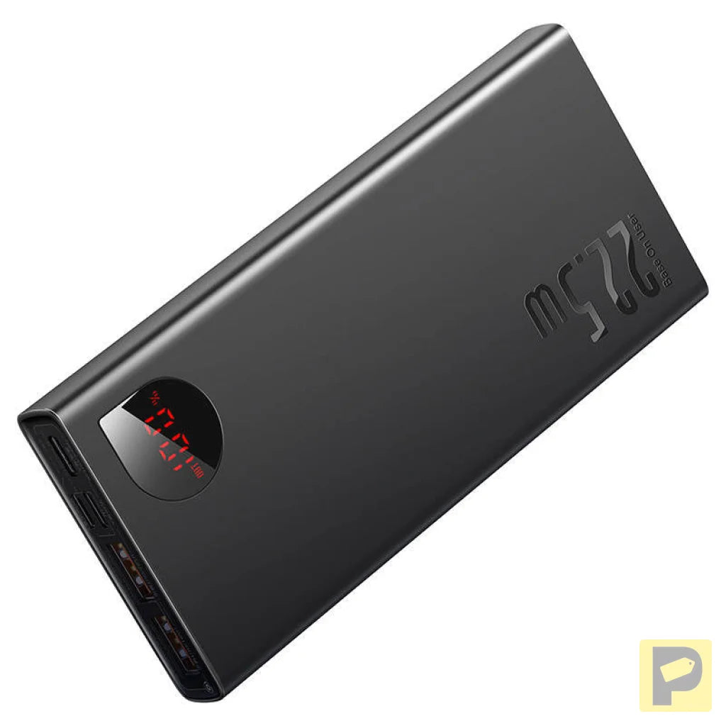 Powerbank Baseus Adaman Metal, 10000mAh, 2xUSB, USB-C, Lightning, MicroUSB  22.5W (black)