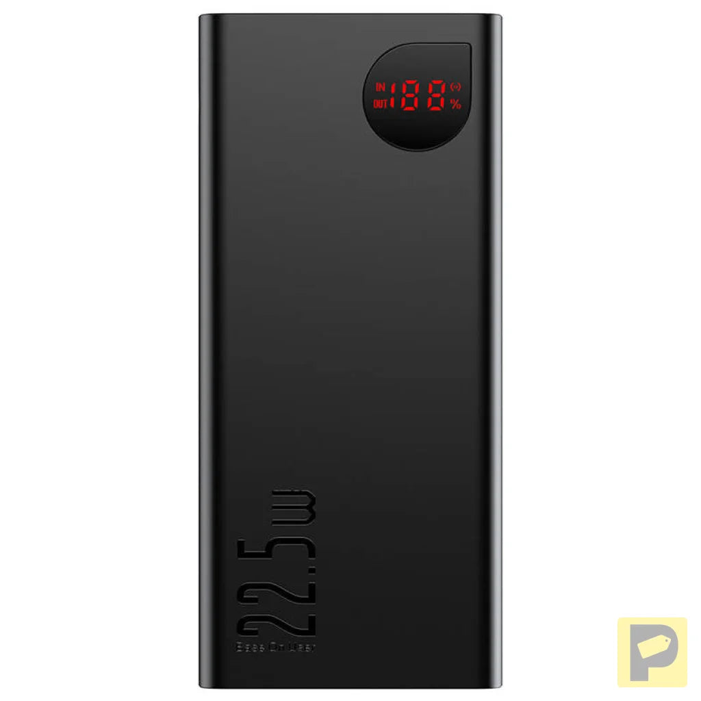 Powerbank Baseus Adaman Metal, 20000mAh, 2xUSB, USB-C, Lightning, microUSB  22.5W (black)