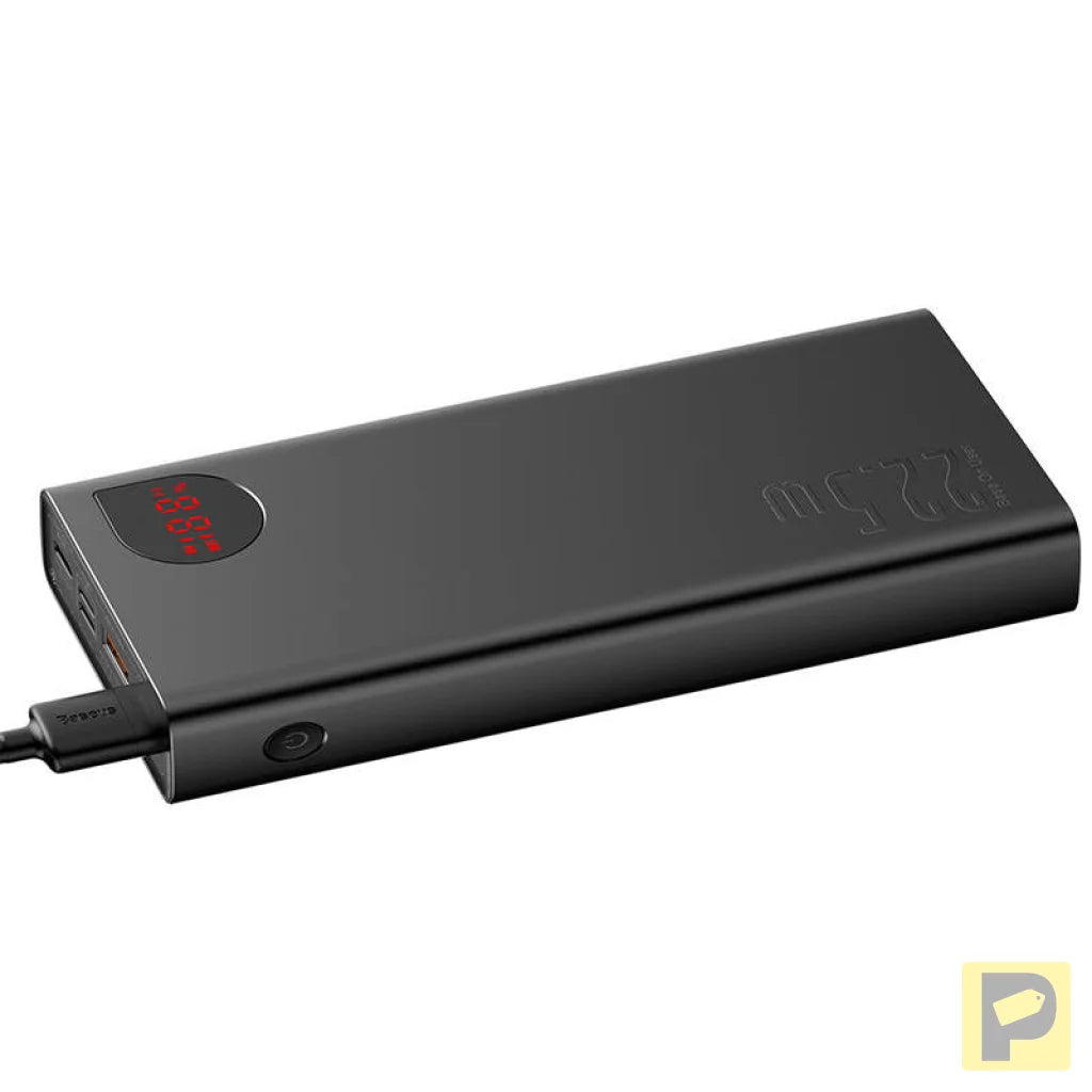 Powerbank Baseus Adaman Metal, 20000mAh, 2xUSB, USB-C, Lightning, microUSB  22.5W (black)