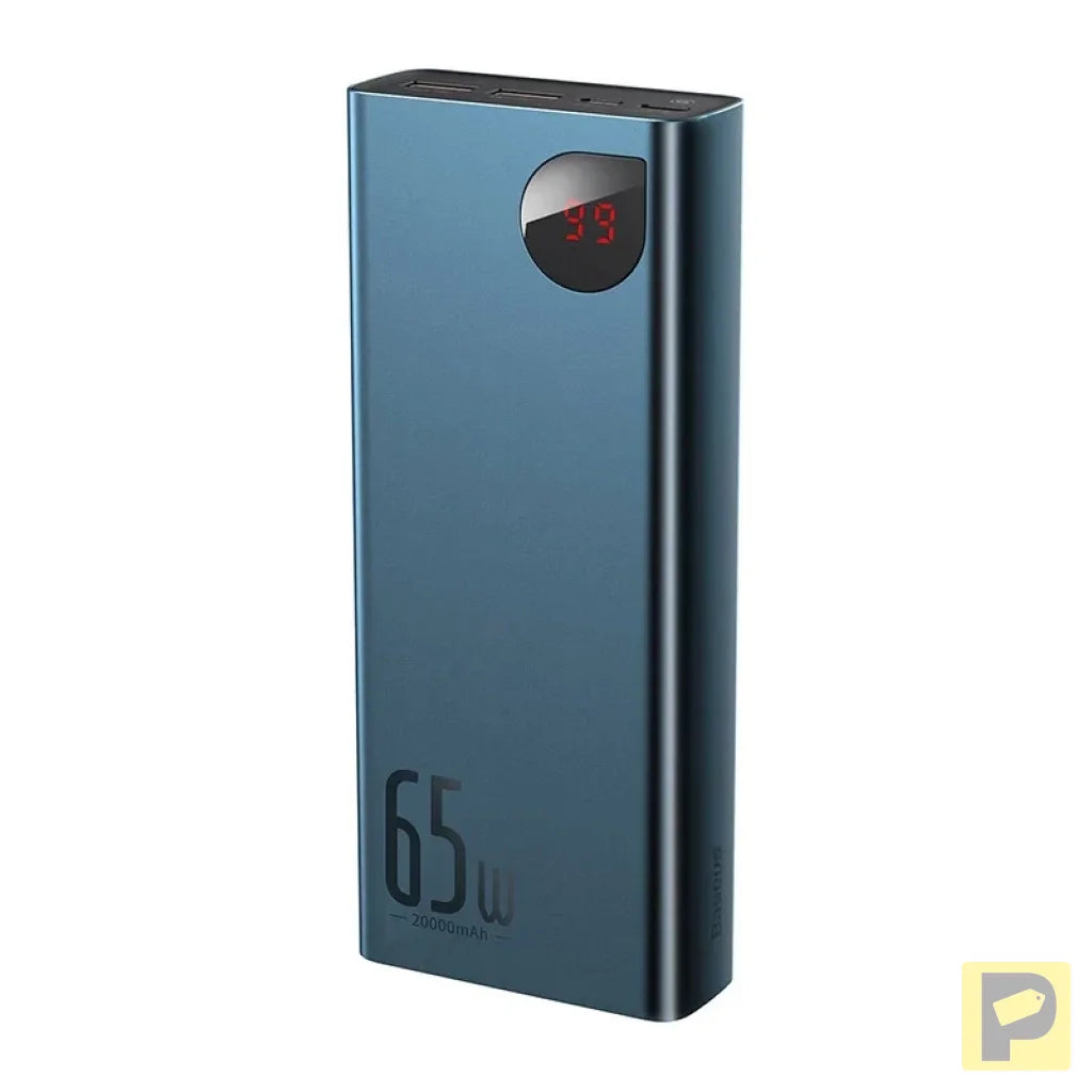 Powerbank Baseus Adaman Metal 20000mAh PD QC 3.0 65W 2xUSB + USB-C + micro USB (Blue)