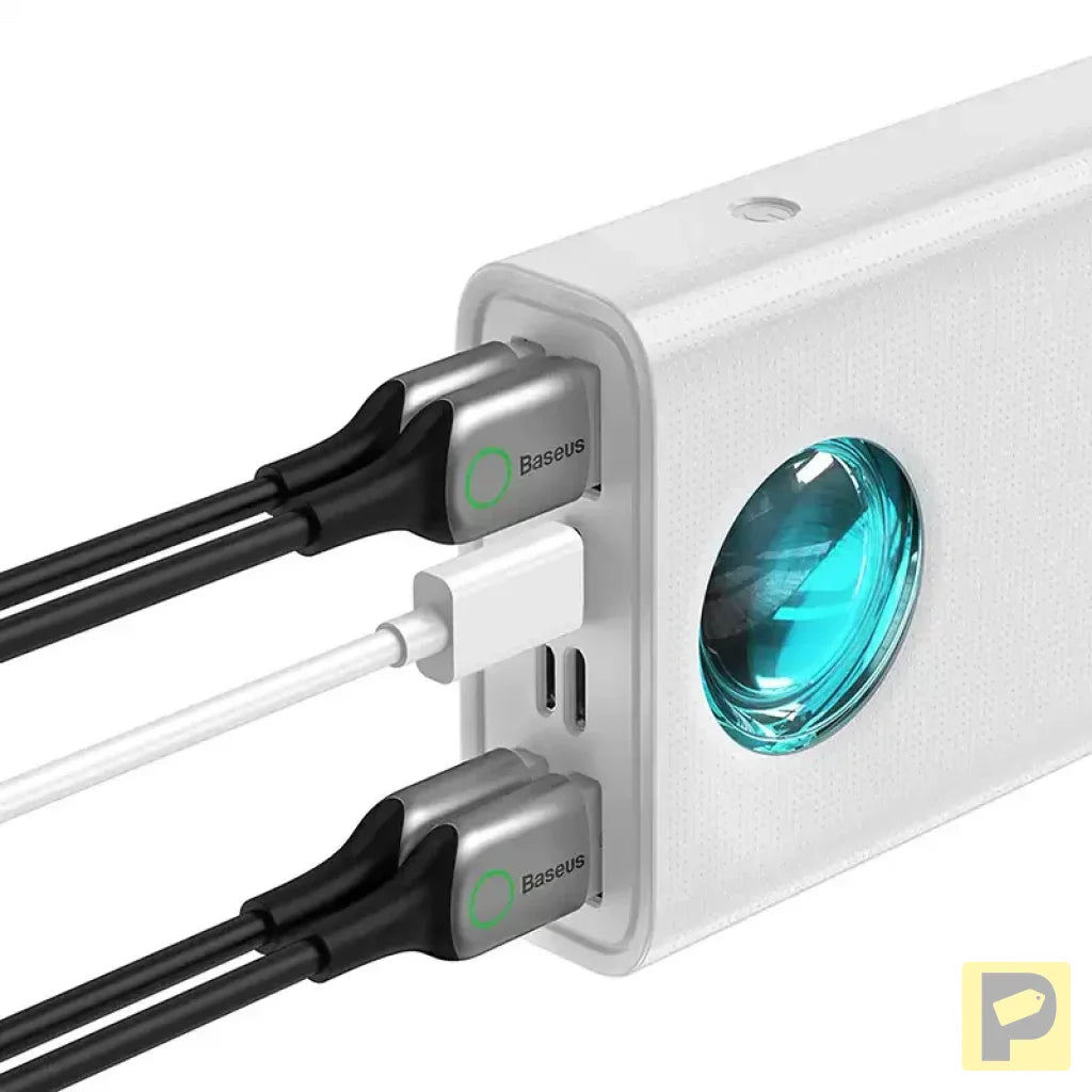 Powerbank Baseus Amblight 30000mAh, 4xUSB, USB-C, 65W (white)