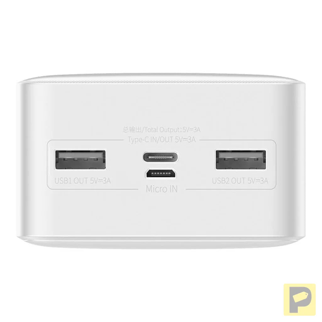 Powerbank Baseus Bipow 30000mAh, 15W (white)