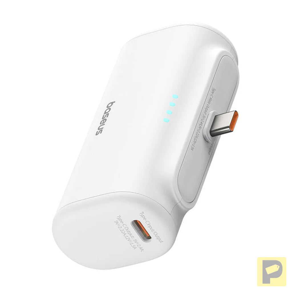 Powerbank Baseus Compact 5000mAh, 20W, USB-C (biały)