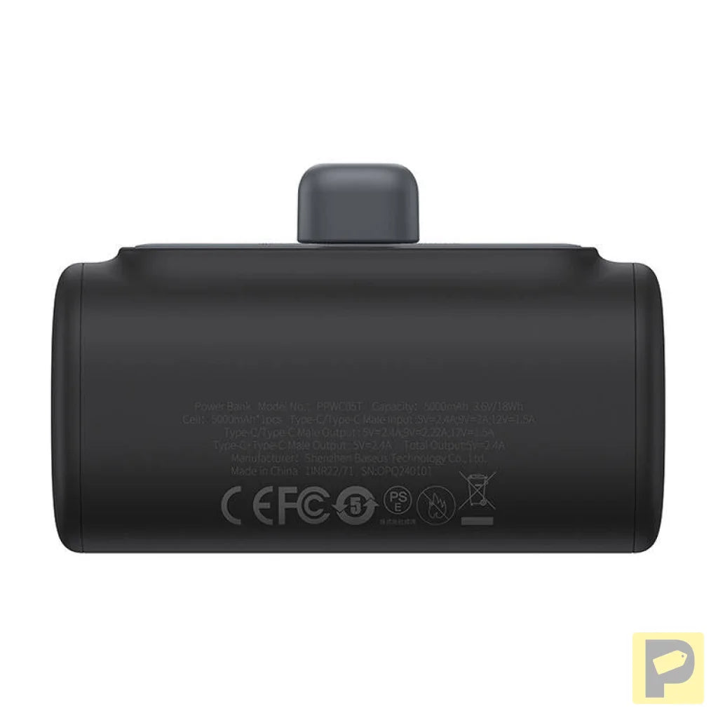Powerbank Baseus Compact 5000mAh, 20W, USB-C (black)