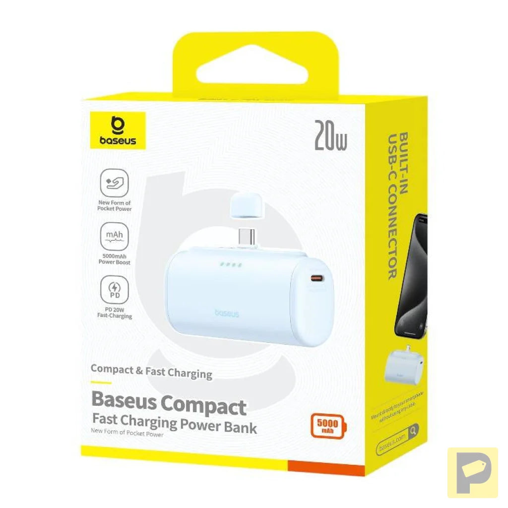 Powerbank baseus Compact USB-C 5000mAh, 20W (blue)