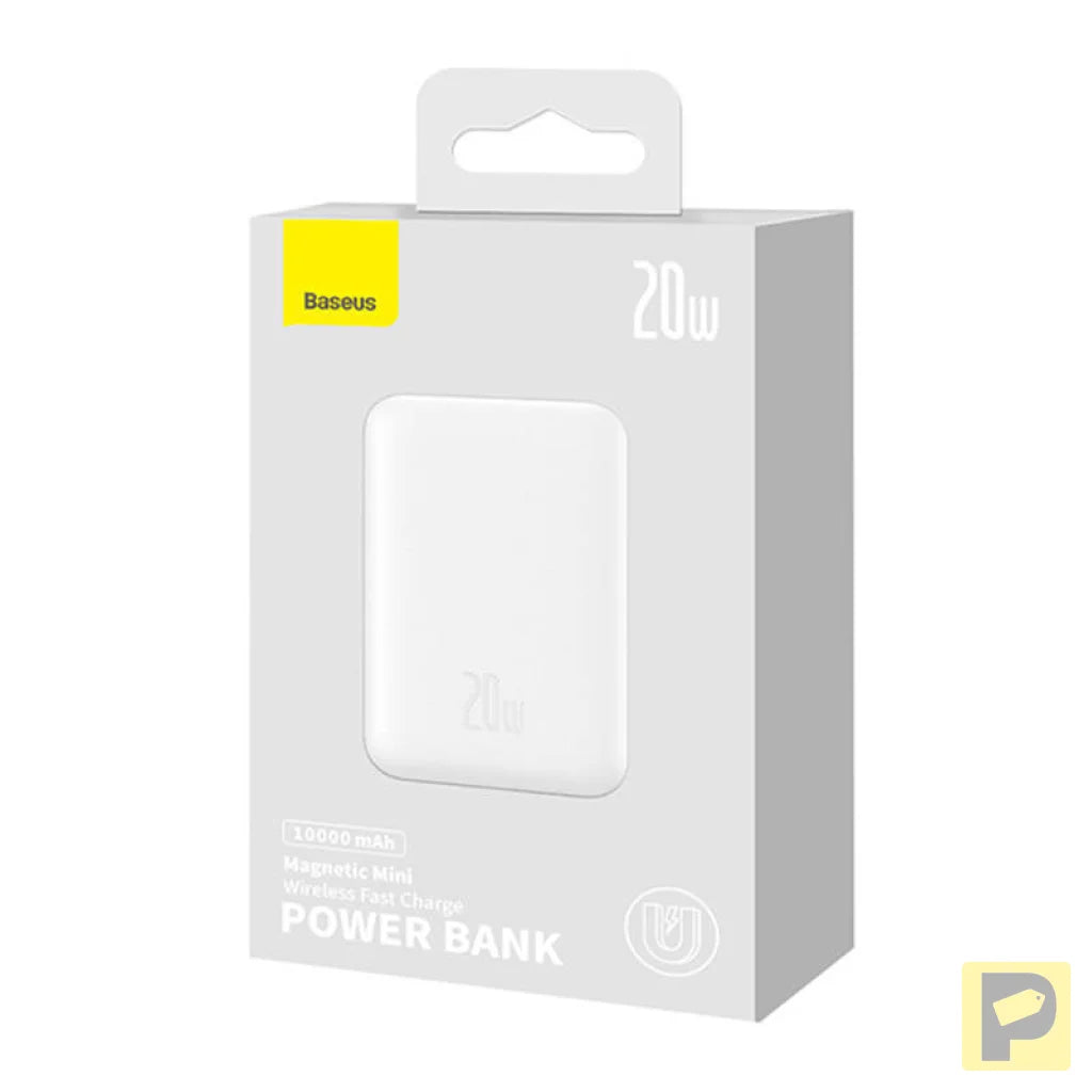 Powerbank Baseus Magnetic, 10000mAh, USB-C 20W, MagSafe (white)